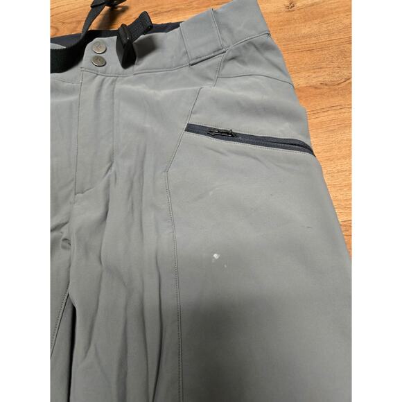 Outdoor Ski Pants Gray Waterproof Zippered Pockets Adjustable Mens 34x32 - Picture 5 of 16
